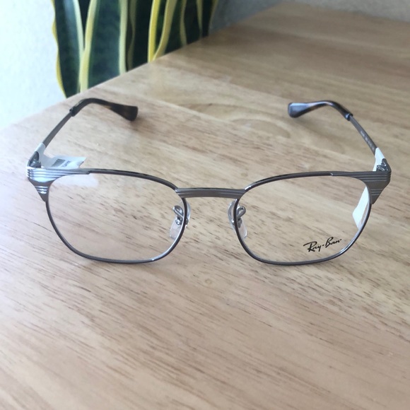 Ray Ban silver and brown eyeglasses frames - Picture 1 of 7